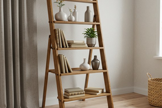 Eski Merdivenden Şık Bir Raf Nasıl Yapılır? DIY Geri Dönüşüm Fikri
